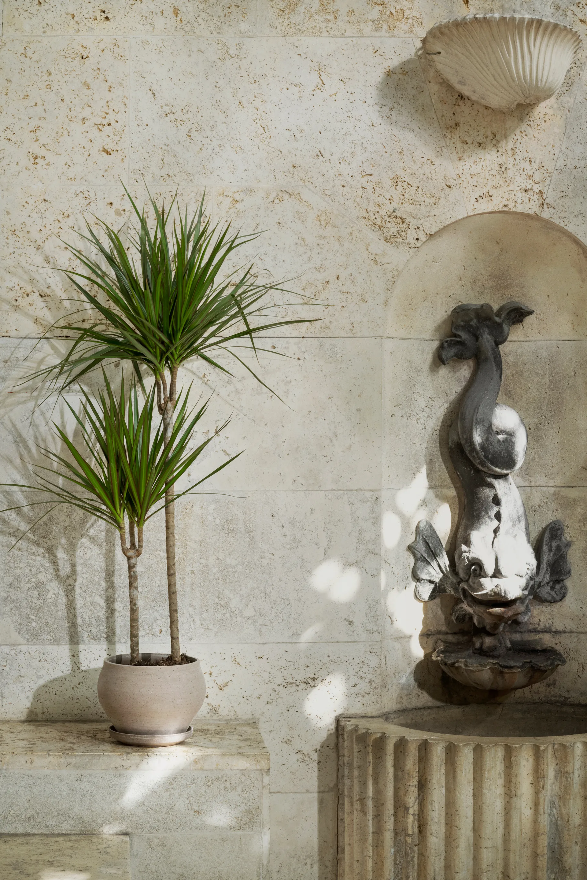 Delphi vaso com prato 2 peças, Cinzento, Ø24 cm, baixo Bergs Potter