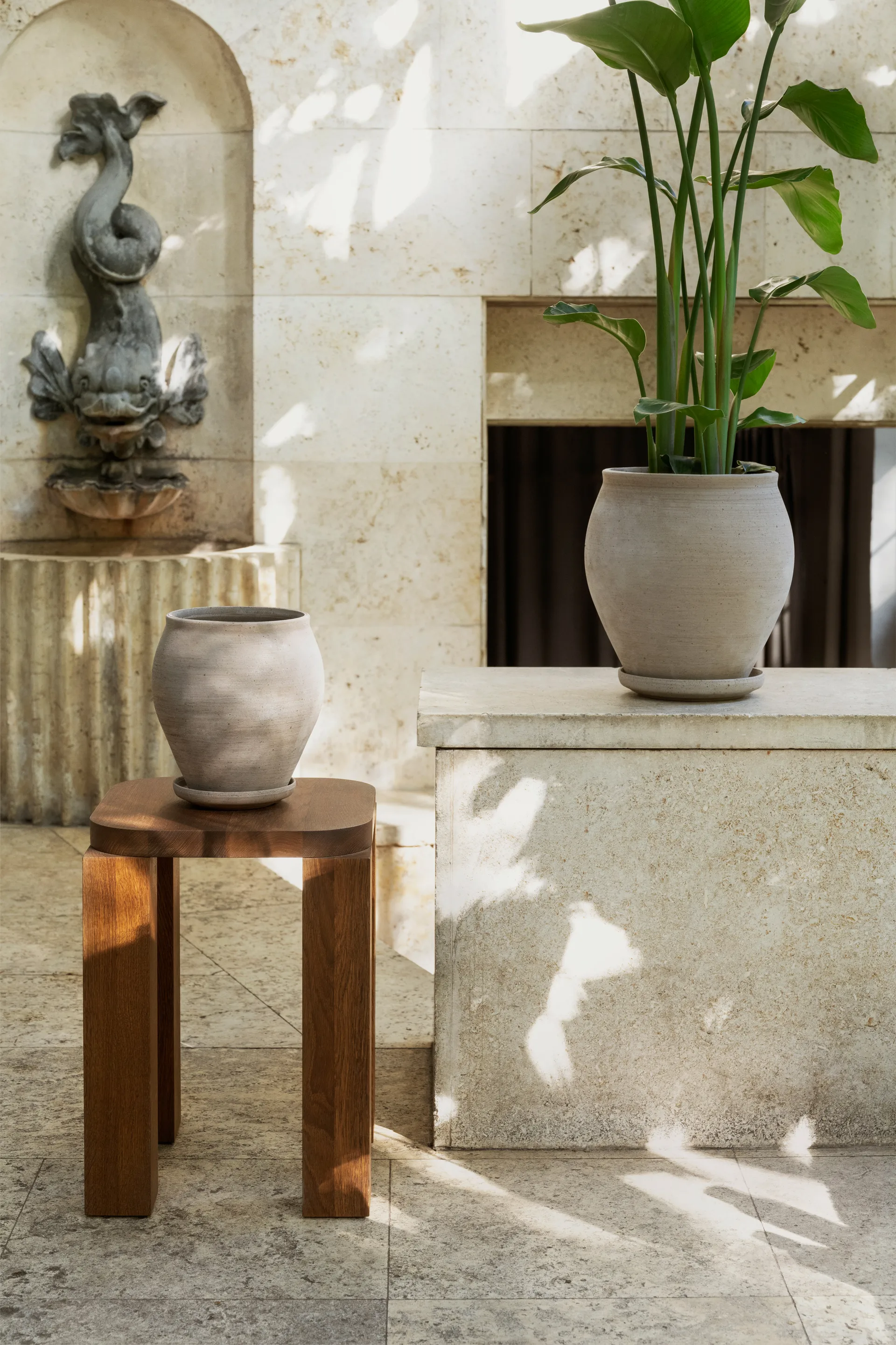 Delphi vaso com prato 2 peças, Cinzento, Ø26 cm Bergs Potter