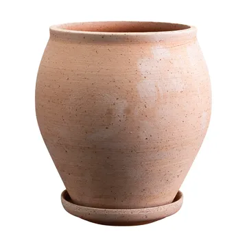 Delphi vaso com prato 2 peças - Rosa, Ø20 cm - Bergs Potter
