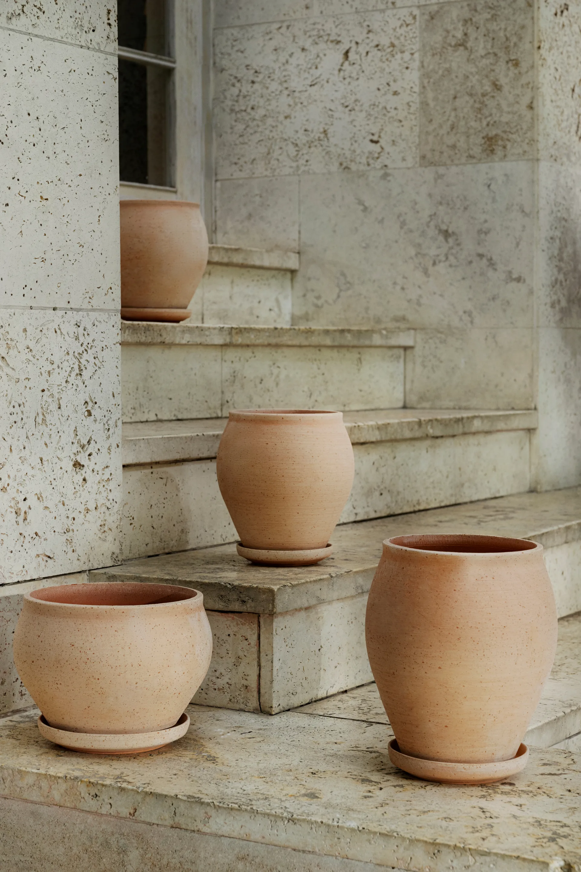 Delphi vaso com prato 2 peças, Rosa, Ø20 cm Bergs Potter