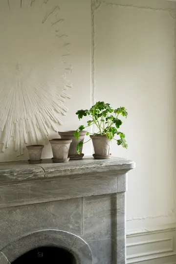 Fleur vaso com prato 2 peças - Cinzento, Ø16 cm - Bergs Potter