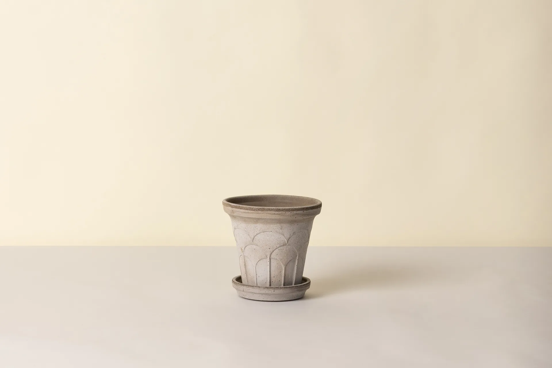 Fleur vaso com prato 2 peças, Cinzento, Ø16 cm Bergs Potter