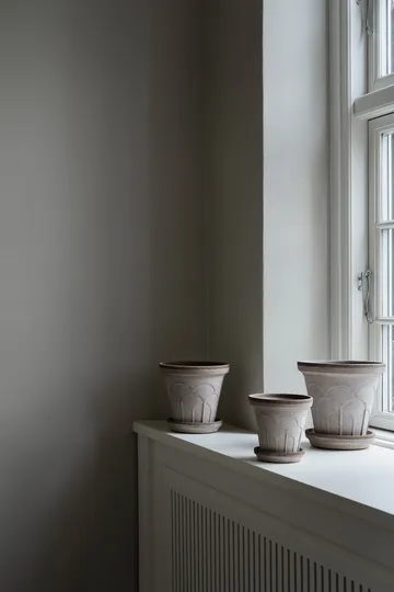 Fleur vaso com prato 2 peças - Cinzento, Ø18 cm - Bergs Potter