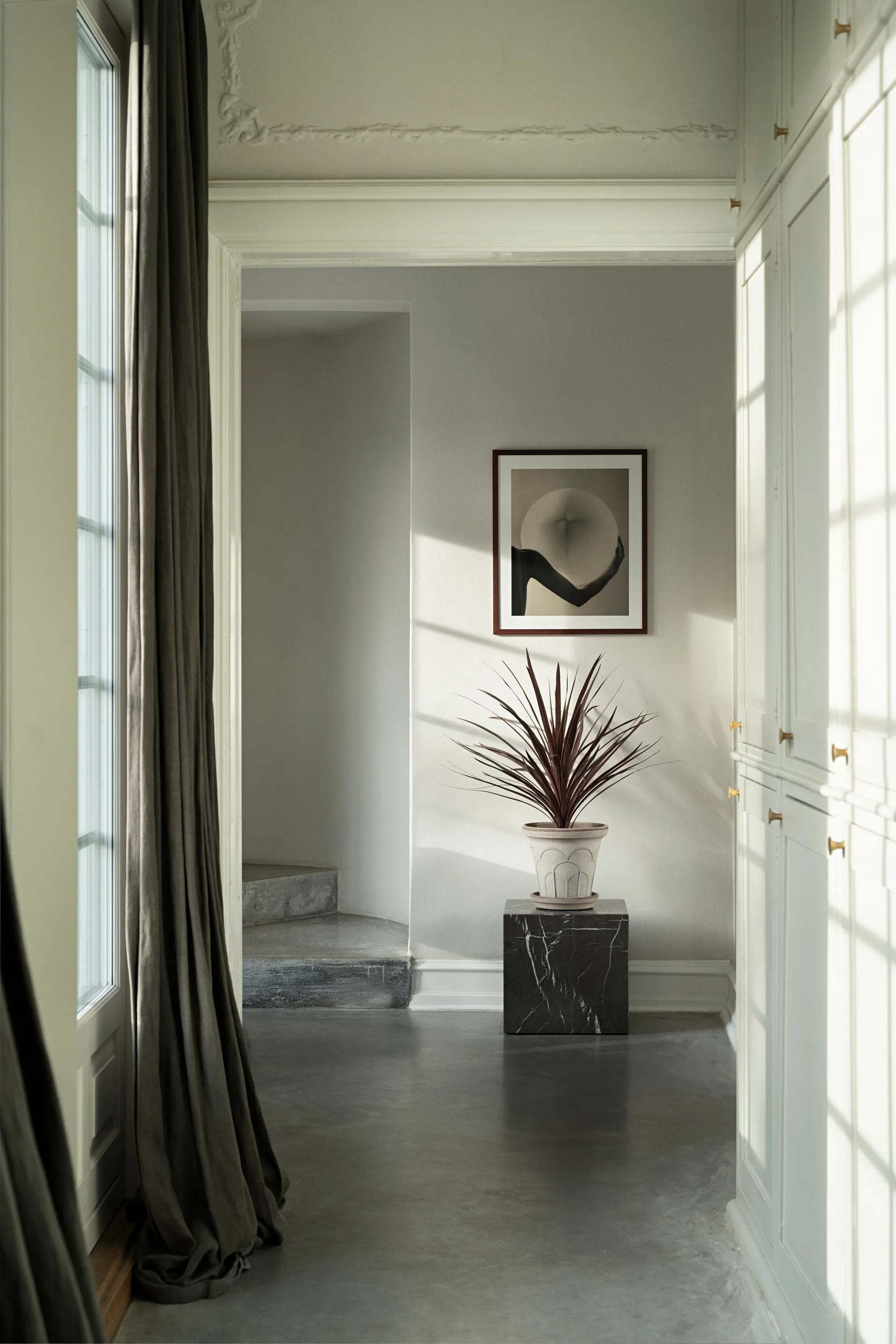 Fleur vaso com prato 2 peças, Cinzento, Ø25 cm Bergs Potter