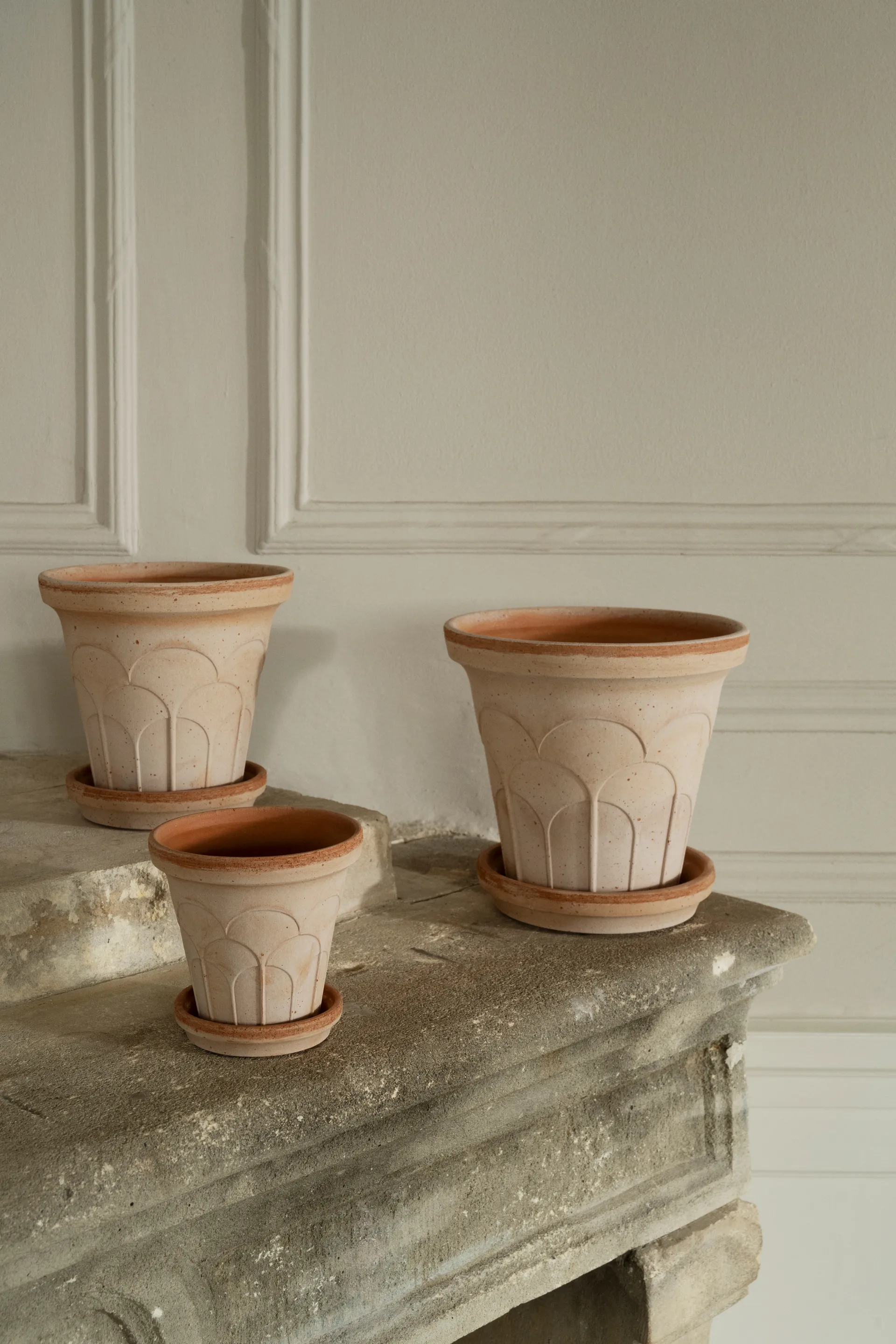 Fleur vaso com prato 2 peças, Rosa, Ø12 cm Bergs Potter