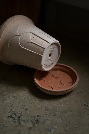 Fleur vaso com prato 2 peças - Rosa, Ø14 m - Bergs Potter