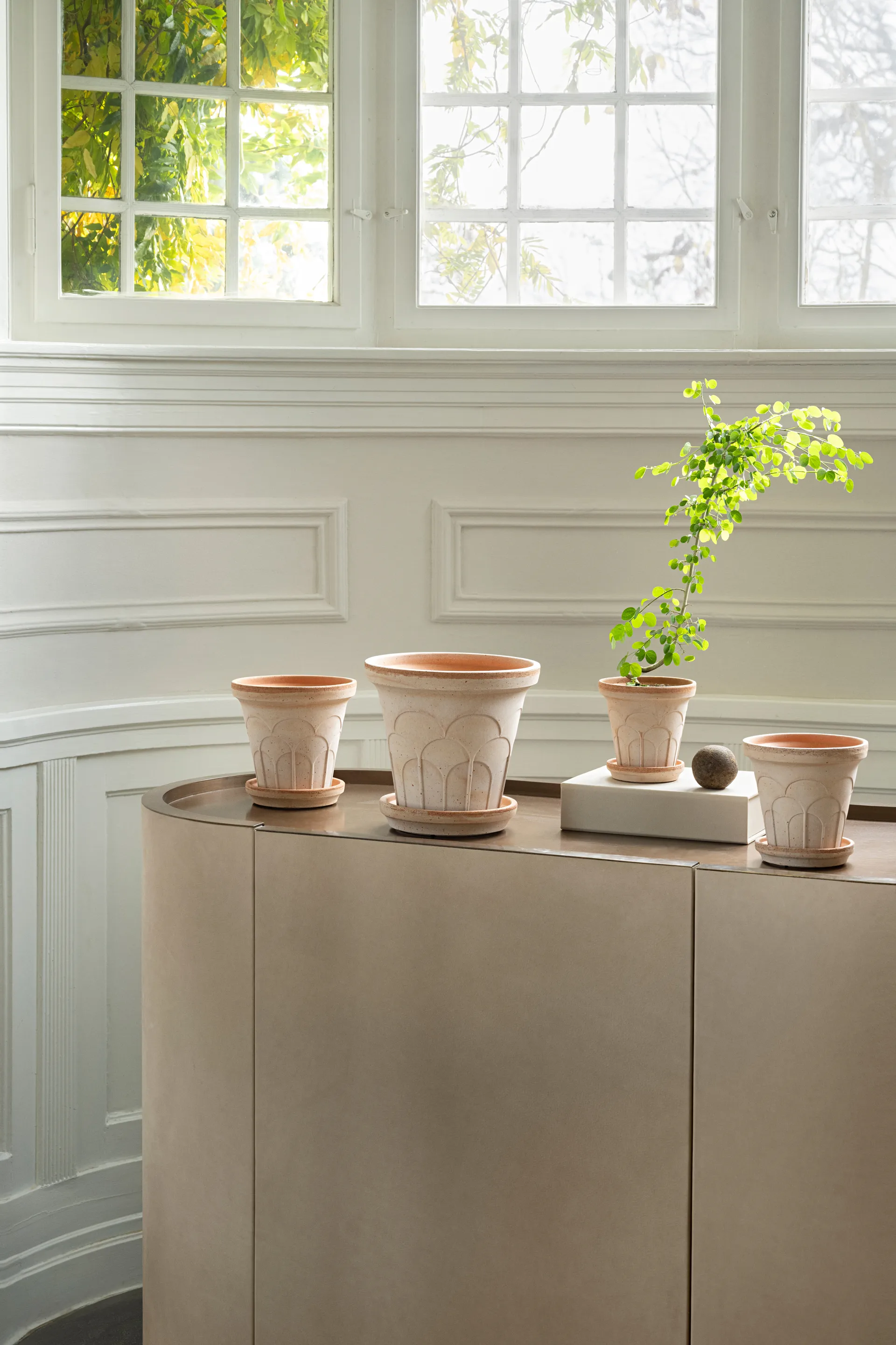 Fleur vaso com prato 2 peças, Rosa, Ø21 cm Bergs Potter