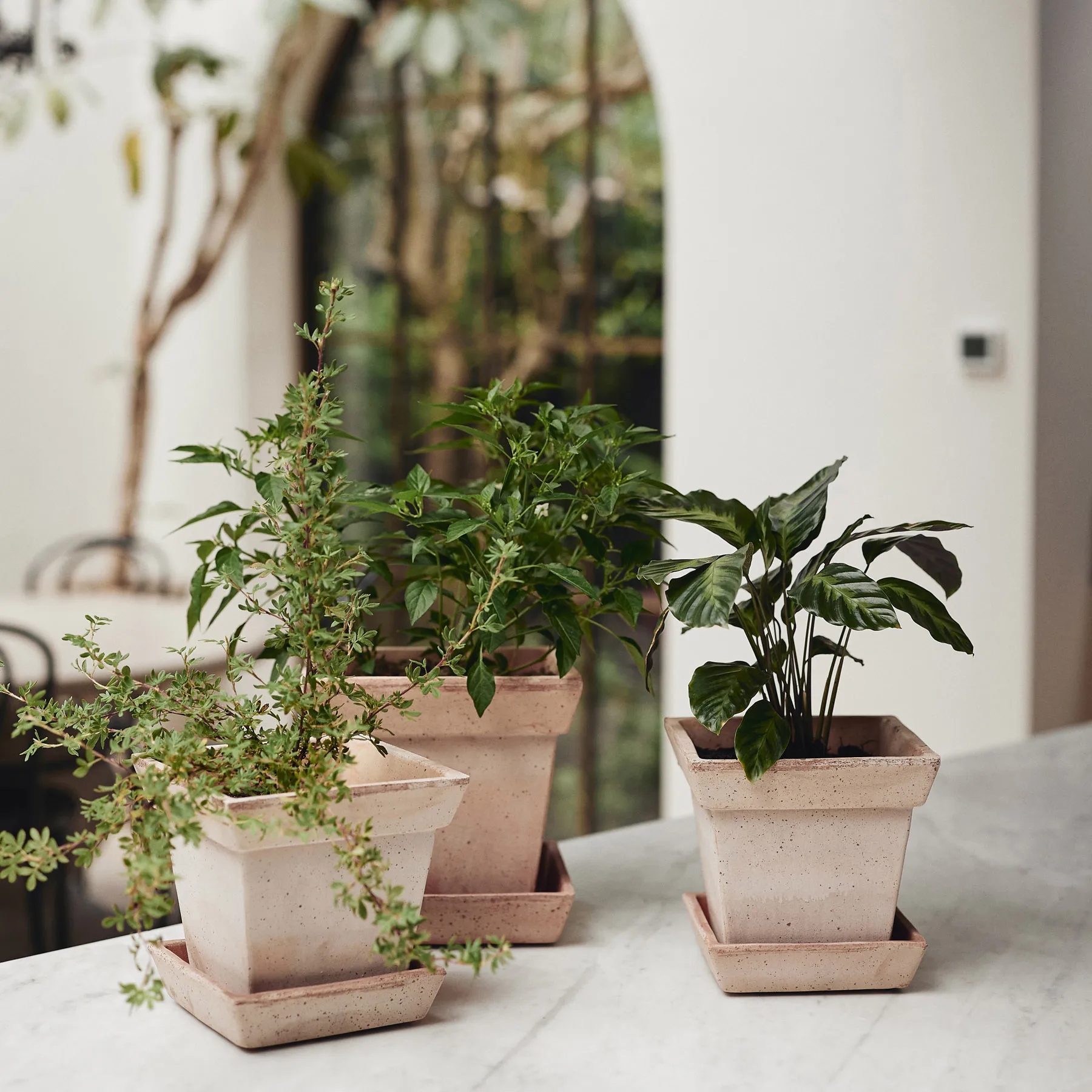 Gaia vaso cru, Rosa, Ø21 cm Bergs Potter