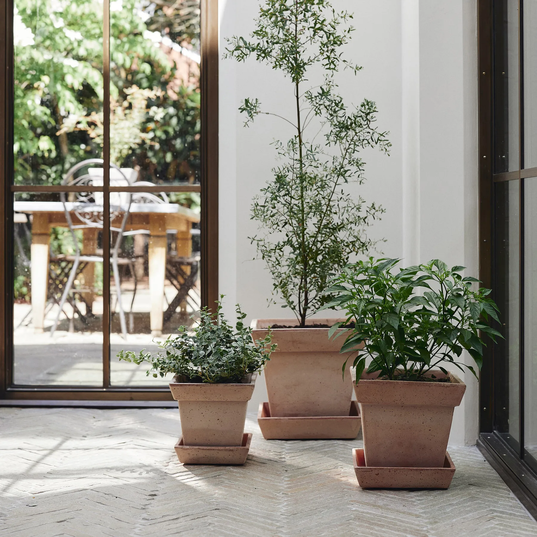 Gaia vaso cru, Rosa, Ø21 cm Bergs Potter