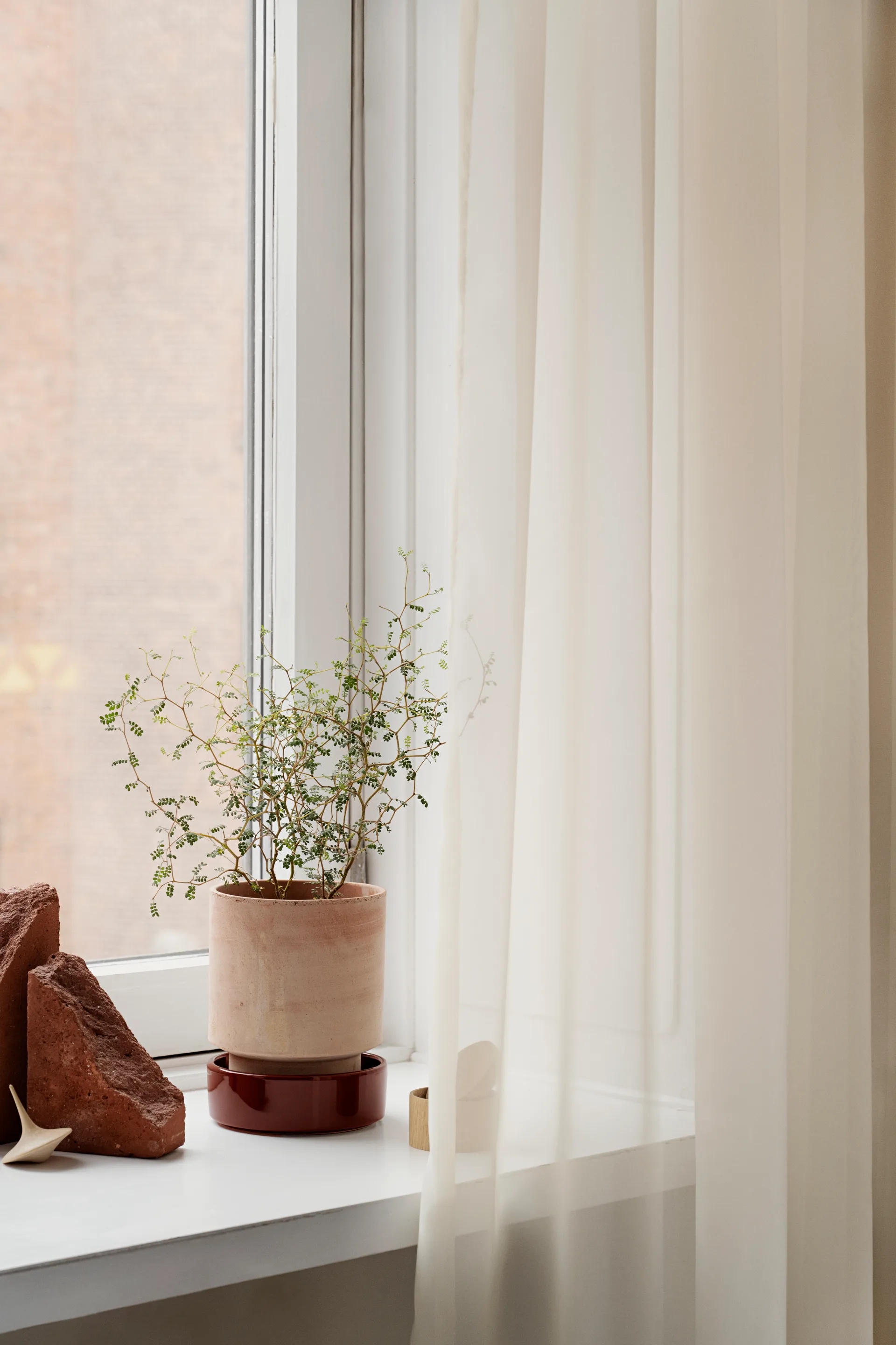 Hoff vaso, Ø14 cm, Raw Rosa-Deep Burgundy Bergs Potter