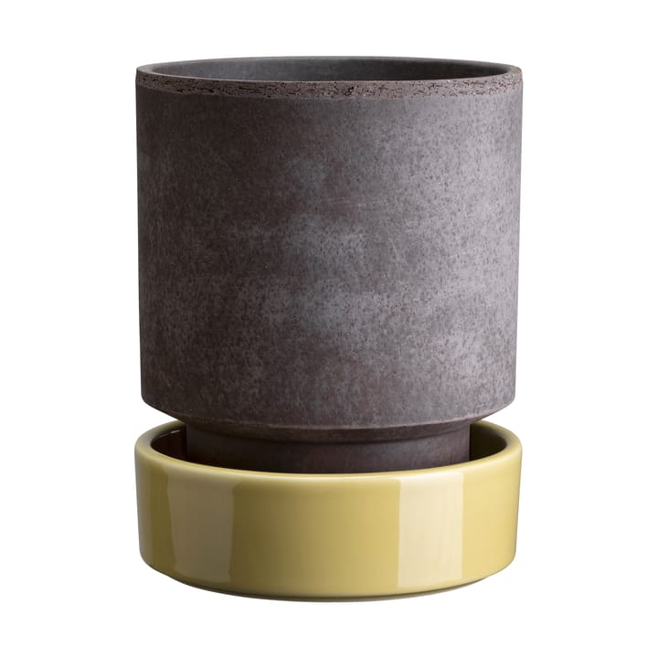 Hoff vaso - Ø16 cm, Raw Grey-Pale Yellow - Bergs Potter