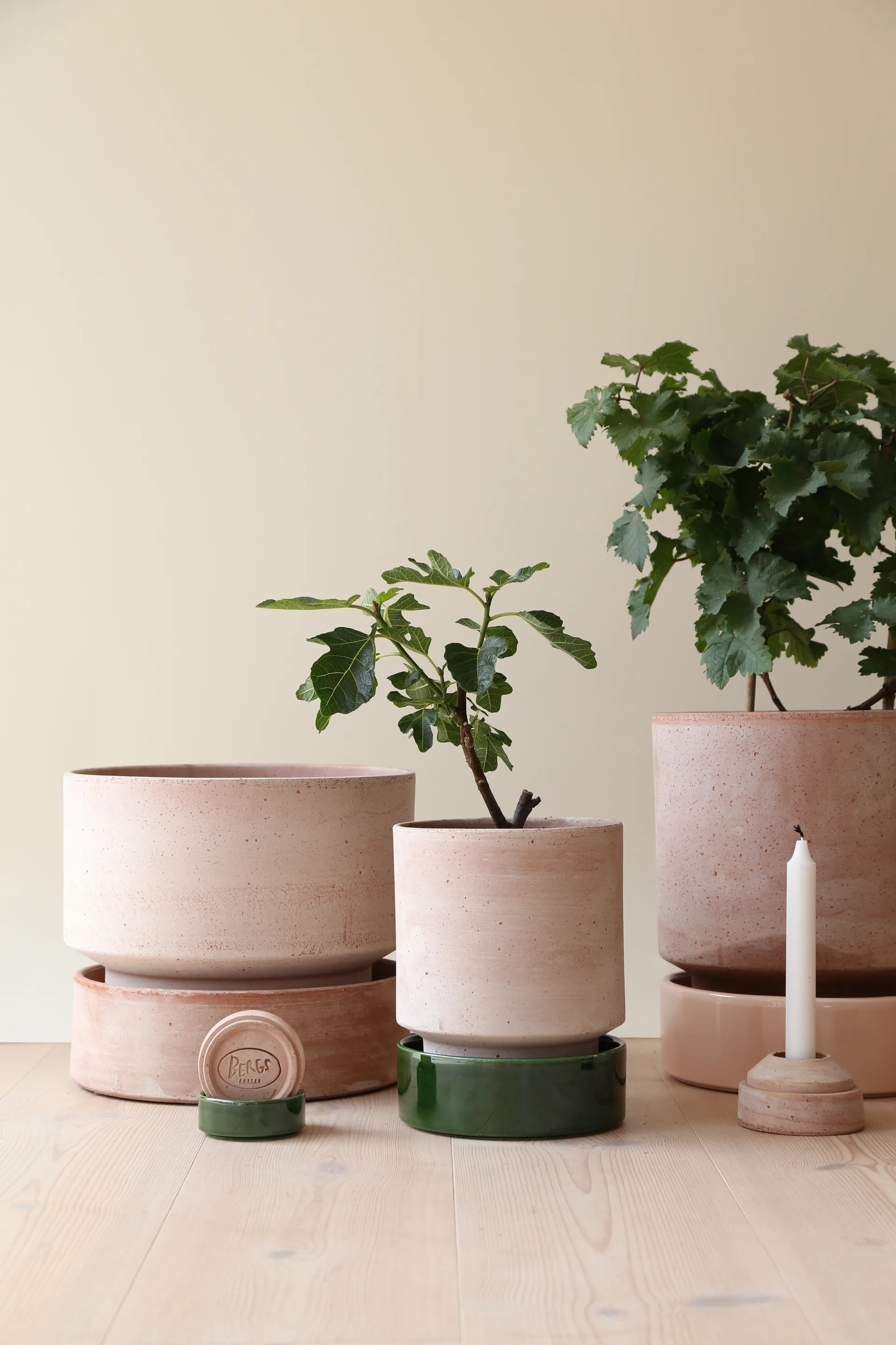 Hoff vaso, Ø16 cm, Raw Rosa-Deep Burgundy  (rosa-vermelho) Bergs Potter