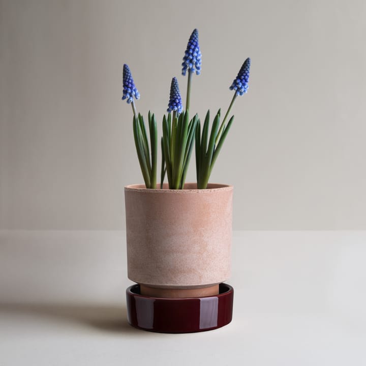 Hoff vaso, Ø16 cm, Raw Rosa-Deep Burgundy Bergs Potter