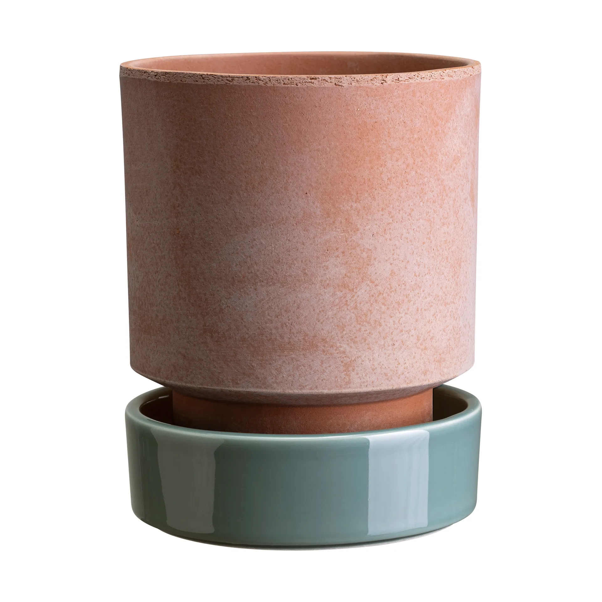 Hoff vaso, Ø16 cm, Raw Rosa-Misty Blue (rosa-azul) Bergs Potter