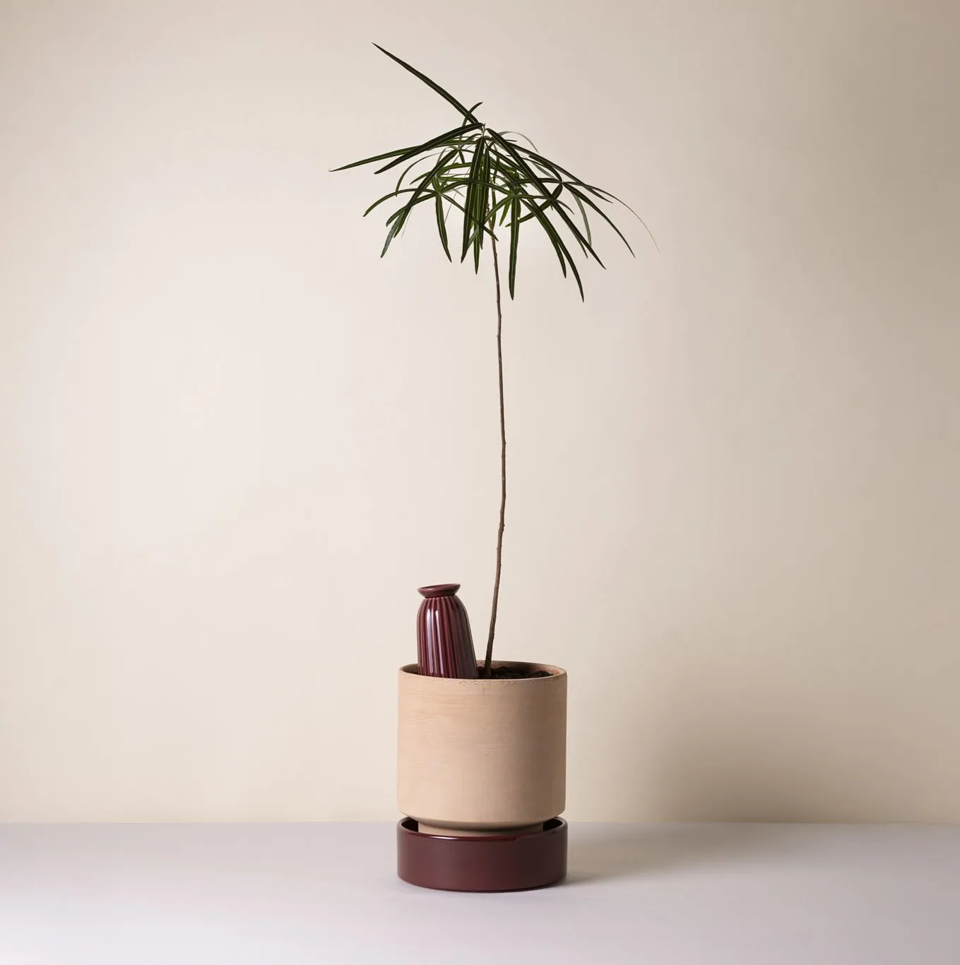 Hoff vaso, Ø18 cm, Raw Rosa-Deep Burgundy Bergs Potter