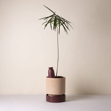 Hoff vaso - Ø18 cm, Raw Rosa-Deep Burgundy - Bergs Potter