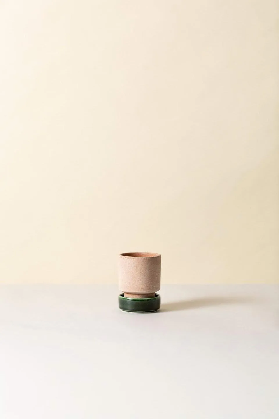 Hoff vaso 2-pack, Ø8 cm, Raw Rosa-Emerald Green Bergs Potter