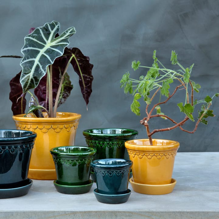 Københavner pote de flores brilhante Ø14 cm, amarelo Bergs Potter