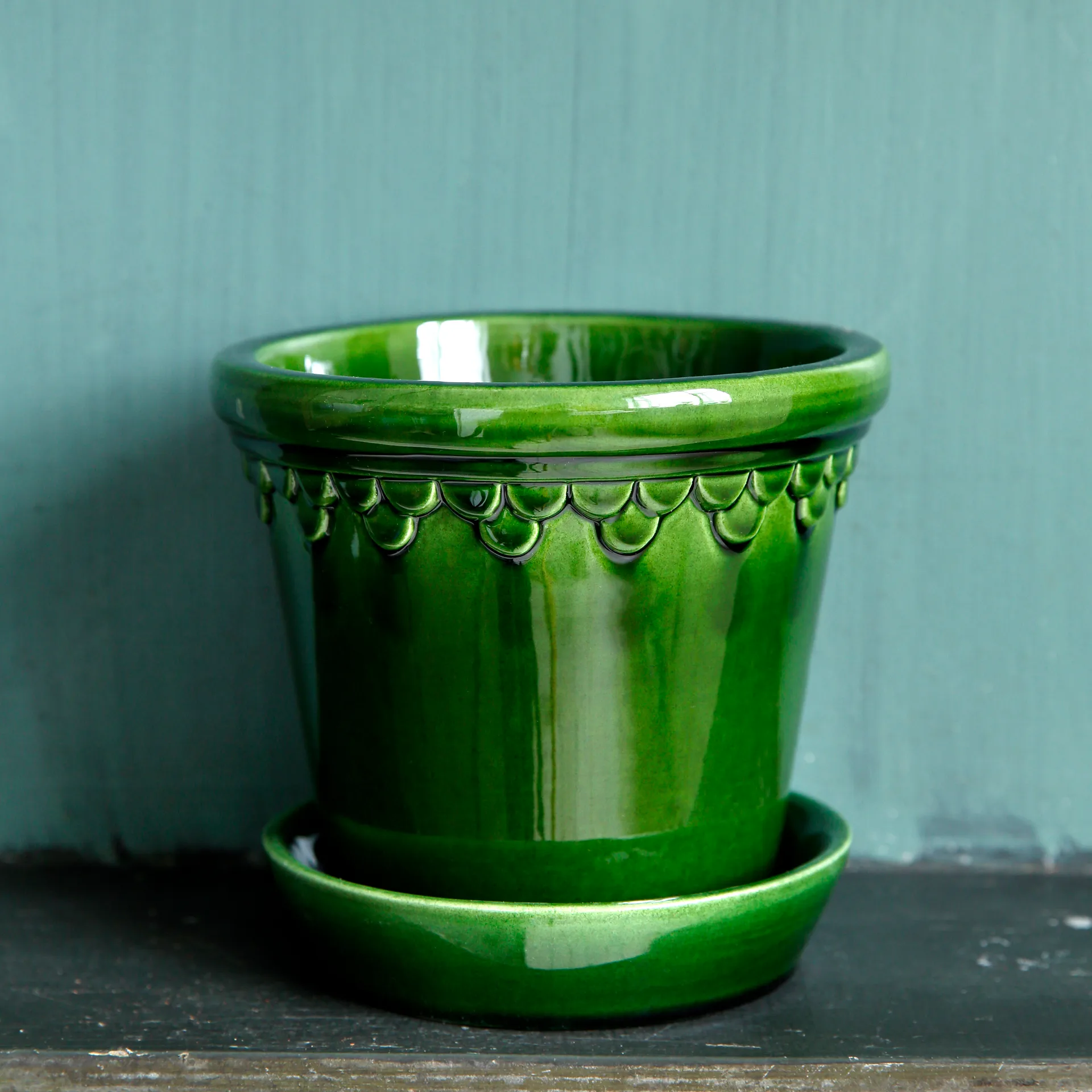 Københavner pote de flores brilhante Ø16 cm, Verde Bergs Potter