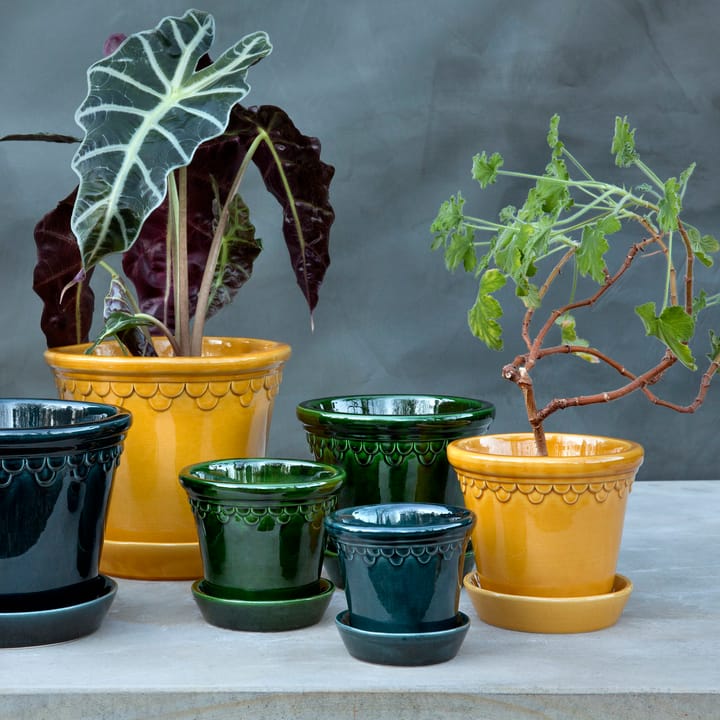 Københavner pote de flores brilhante Ø18 cm, Amarelo Bergs Potter