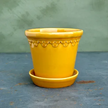 Københavner pote de flores brilhante - Amarelo, Ø16 cm - Bergs Potter