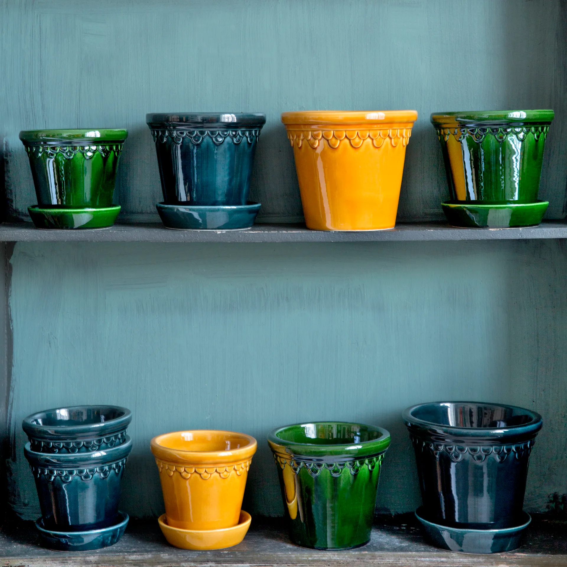 Københavner pote de flores brilhante, Amarelo, Ø16 cm Bergs Potter