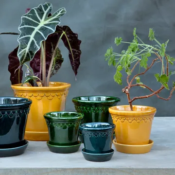 Københavner pote de flores brilhante - Amarelo, Ø18 cm - Bergs Potter