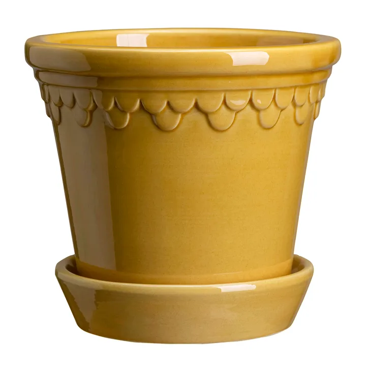 Københavner pote de flores brilhante - Amarelo, Ø18 cm - Bergs Potter