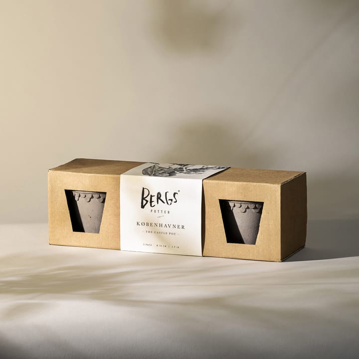 Københavner vaso de flor Ø10 cm 3 unidades, Cinza Bergs Potter