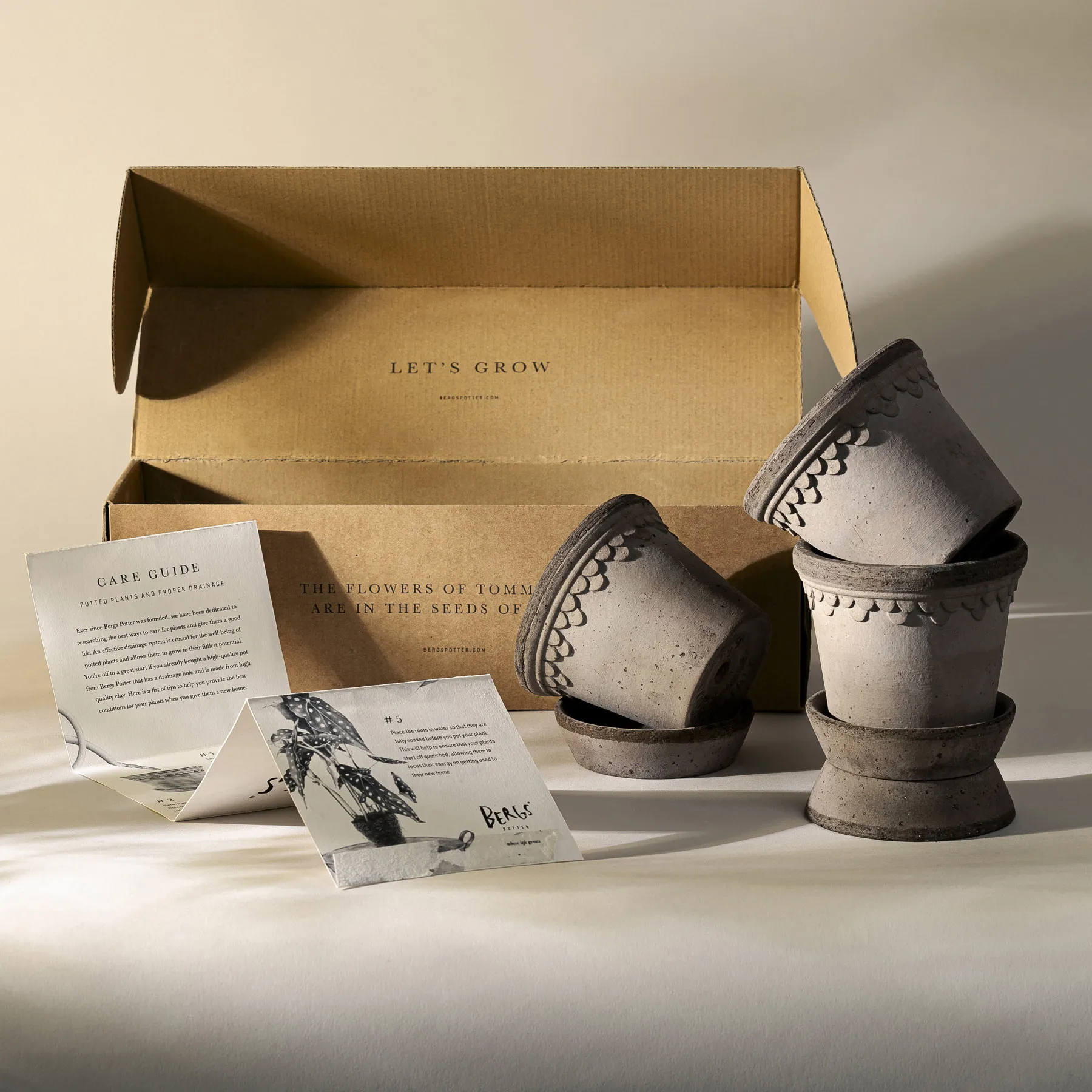 Københavner vaso de flor Ø10 cm 3 unidades, Cinza Bergs Potter