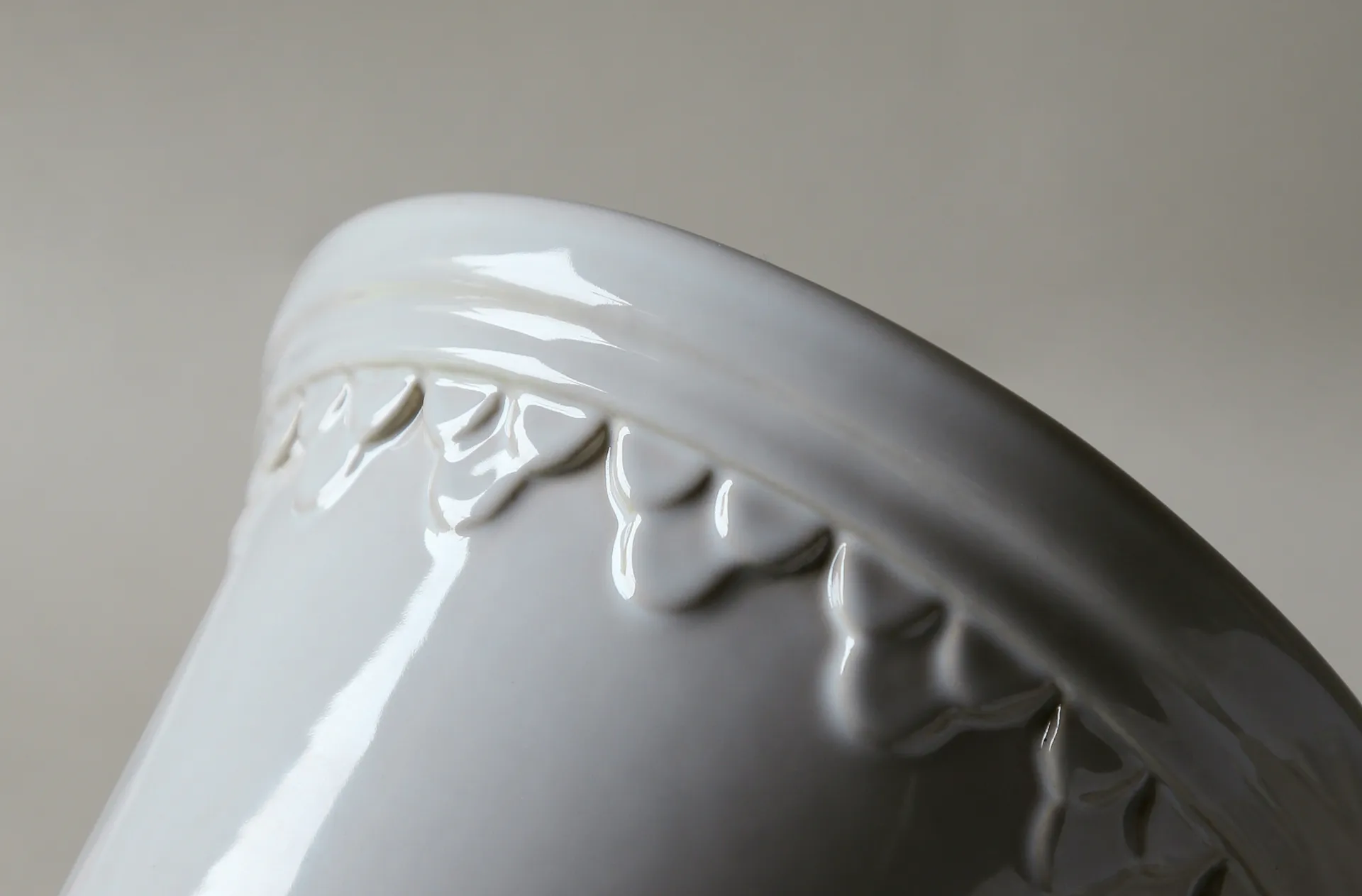 Köpenhamn vaso vidrado, Mineral White (branco), Ø16 cm Bergs Potter