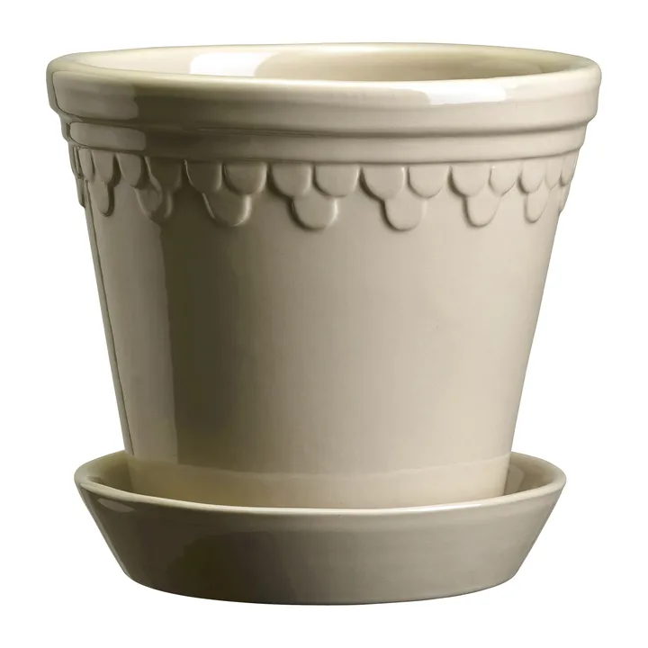 Köpenhamn vaso vidrado - Sand Stone (beige), Ø18 cm - Bergs Potter