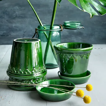 Köpenhamn vaso vidrado - Verde, Ø14 cm - Bergs Potter