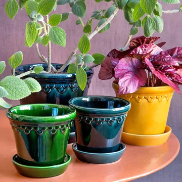 Köpenhamn vaso vidrado - Verde, Ø14 cm - Bergs Potter