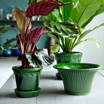 Köpenhamn vaso vidrado - Verde, Ø16 cm - Bergs Potter