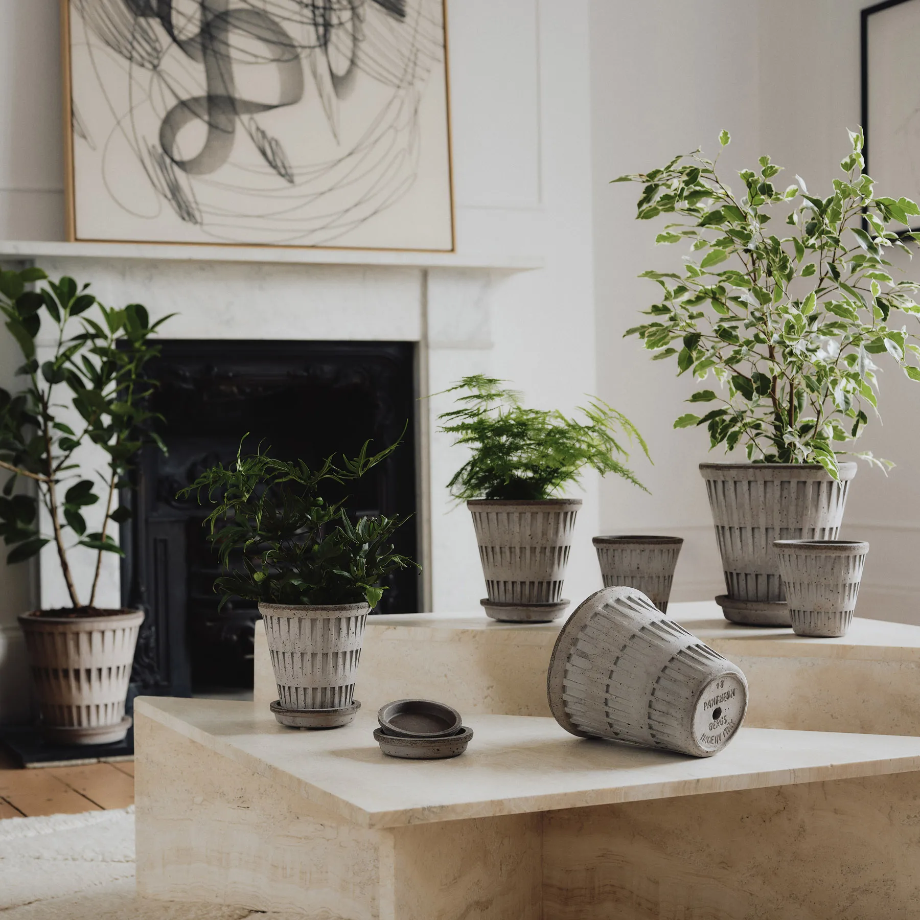 Pantheon vaso cru, Cinza, Ø25 cm Bergs Potter