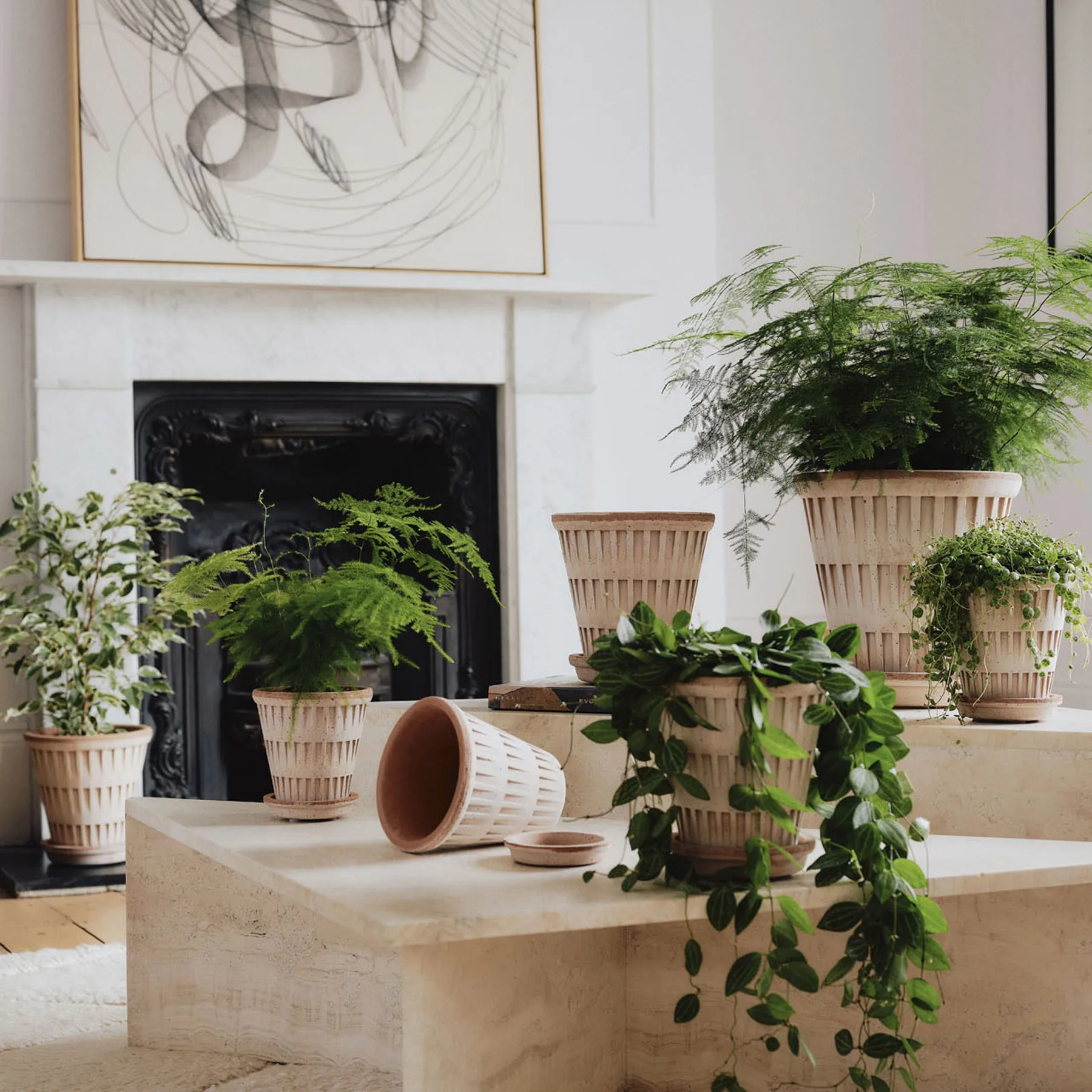 Pantheon vaso cru, Rosa, Ø21 cm Bergs Potter