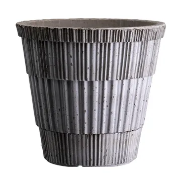 Vaso com prato Atlas raw - Cinza, Ø18 cm - Bergs Potter