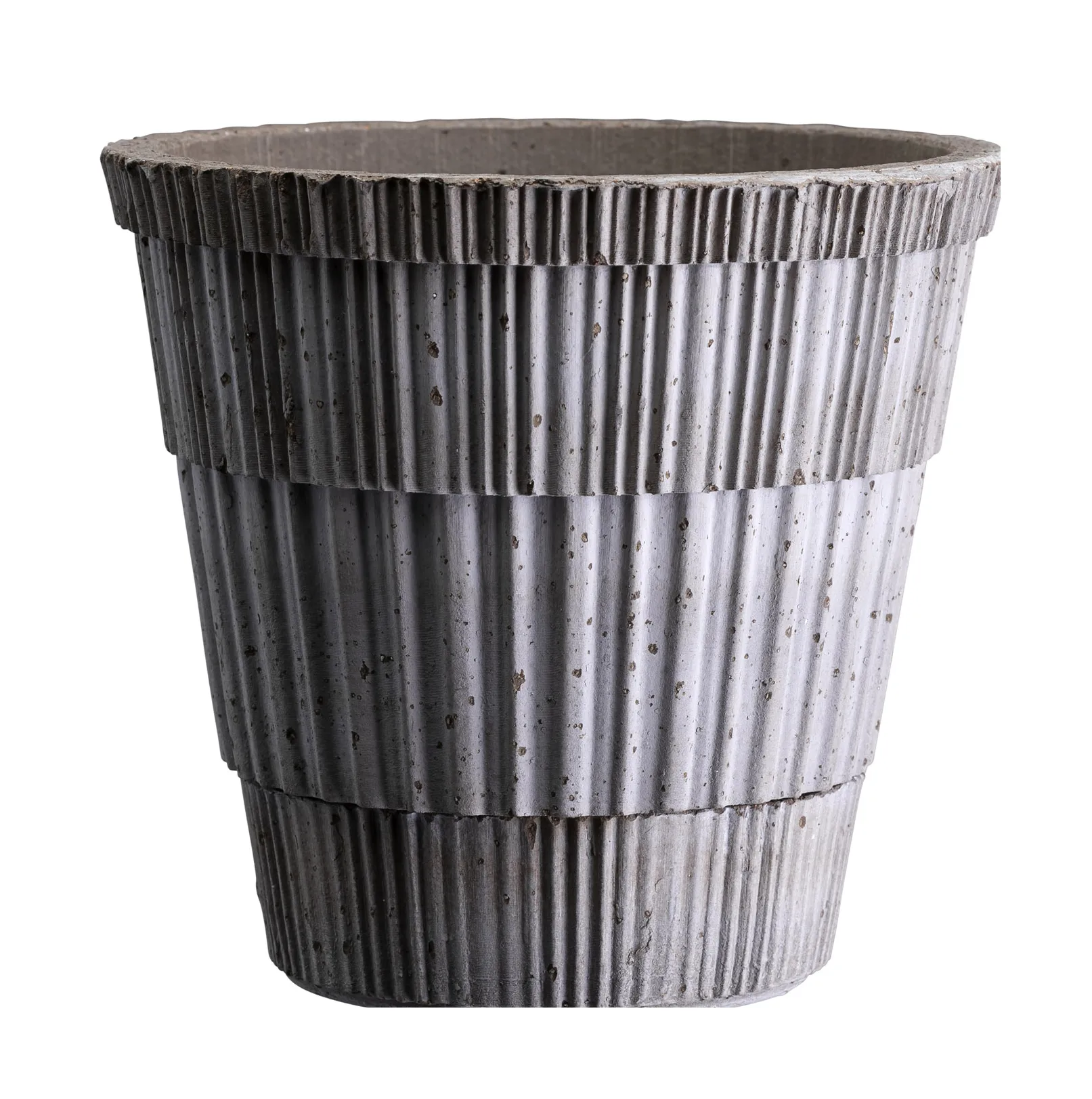 Vaso com prato Atlas raw, Cinza, Ø21 cm Bergs Potter