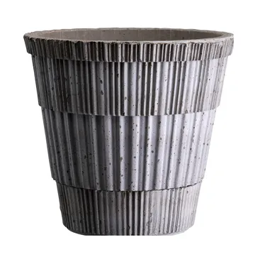 Vaso com prato Atlas raw - Cinza, Ø21 cm - Bergs Potter