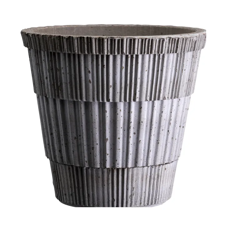 Vaso com prato Atlas raw - Cinza, Ø21 cm - Bergs Potter