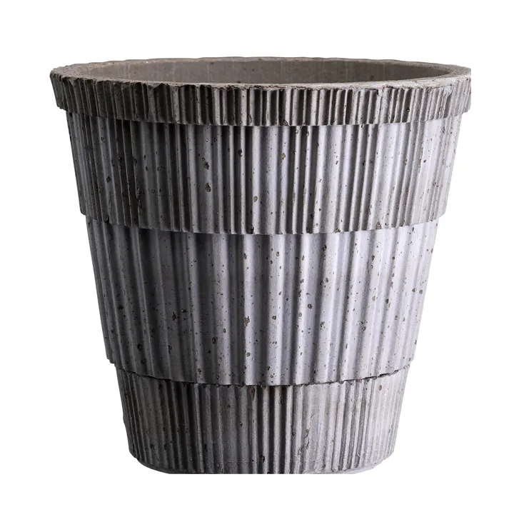 Vaso com prato Atlas raw - Cinza, Ø25 cm - Bergs Potter