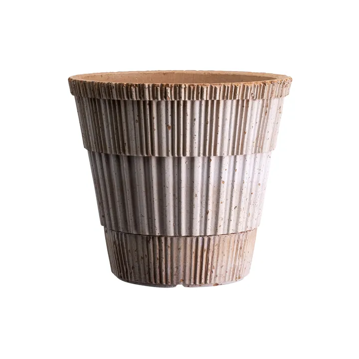 Vaso com prato Atlas raw - Rosa, Ø14 cm - Bergs Potter