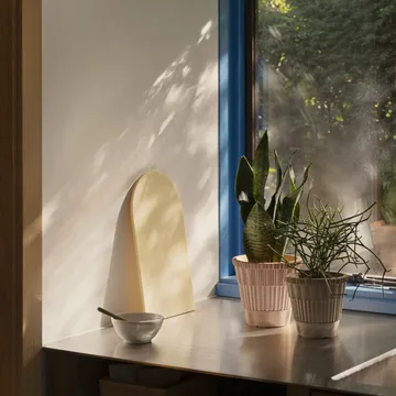 Vaso com prato Atlas raw - Rosa, Ø16 cm - Bergs Potter