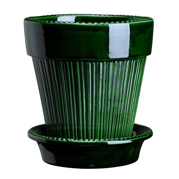 Vaso de flores brilhante Simona Ø14 cm - Verde - Bergs Potter