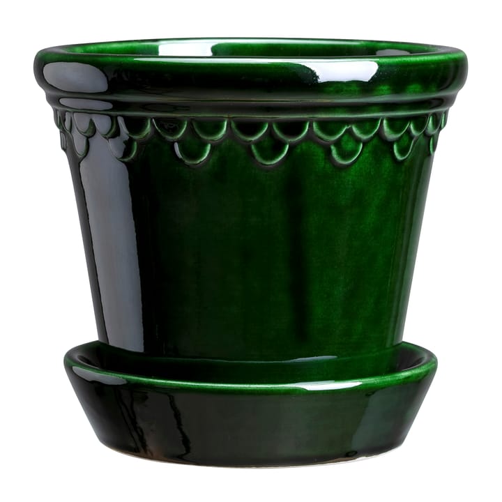 Vaso de flores Copenhagen brilhante Ø10 cm - Verde - Bergs Potter