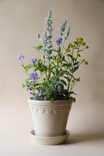 Vaso de flores Copenhagen brilhante Ø18 cm - Sand stone - Bergs Potter