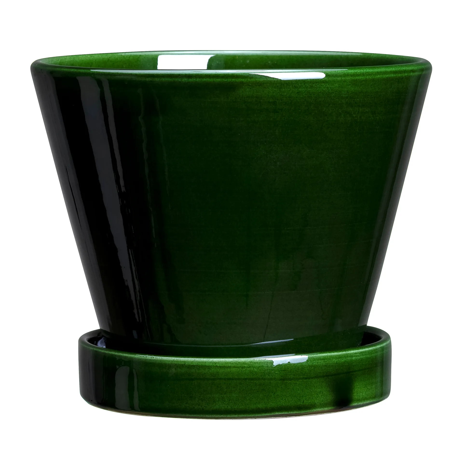 Vaso de flores Julie brilhante Ø11 cm, Green emerald Bergs Potter