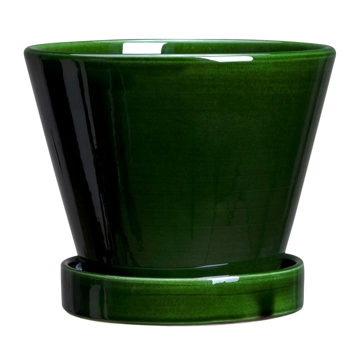 Vaso de flores Julie brilhante Ø13 cm - Green emerald - Bergs Potter