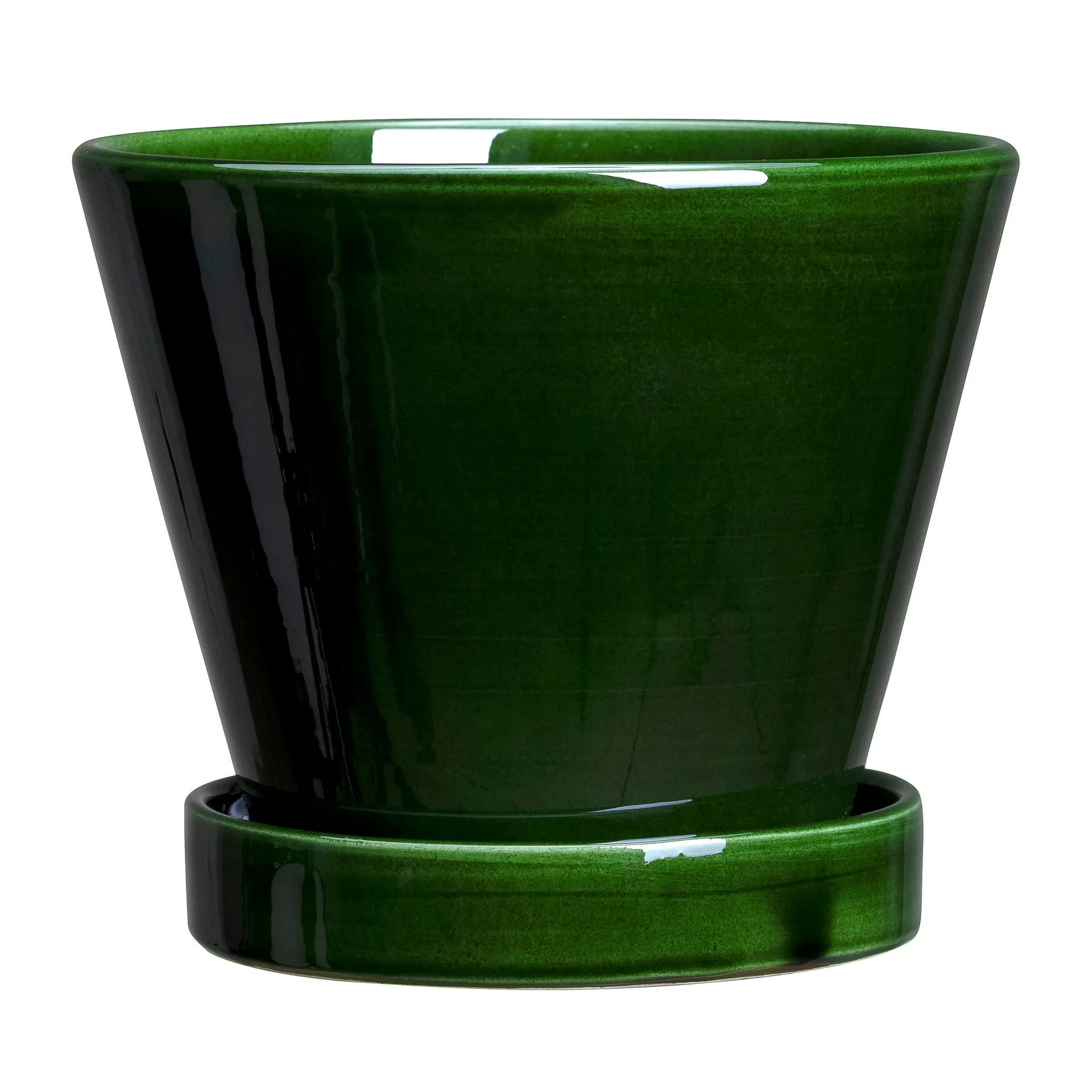 Vaso de flores Julie brilhante Ø19 cm, Green emerald Bergs Potter